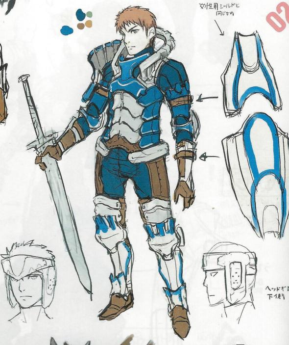 Concept art of the male Hero.